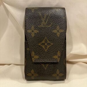 Vintage Louis Vuitton Classic Monogram Cigarette Case LV Coated Canvas Brown